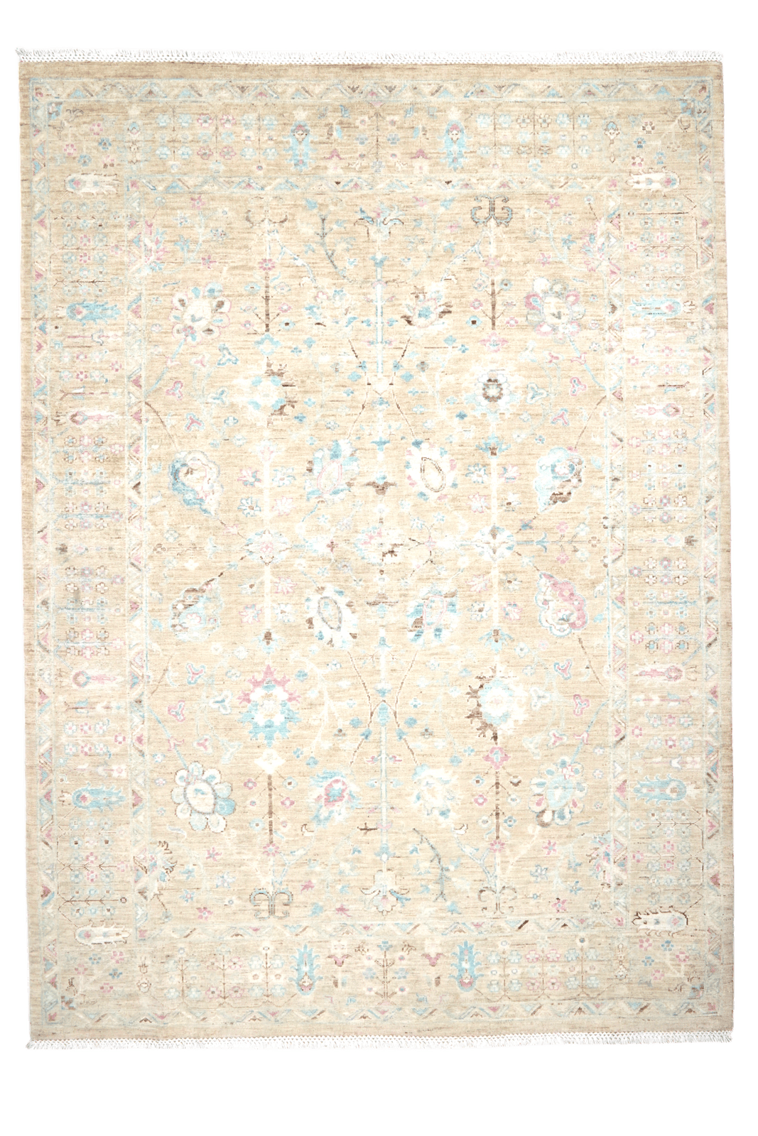 Shahi — Handmade, 170x235 cm, Beige, 100% Cotton | Main view