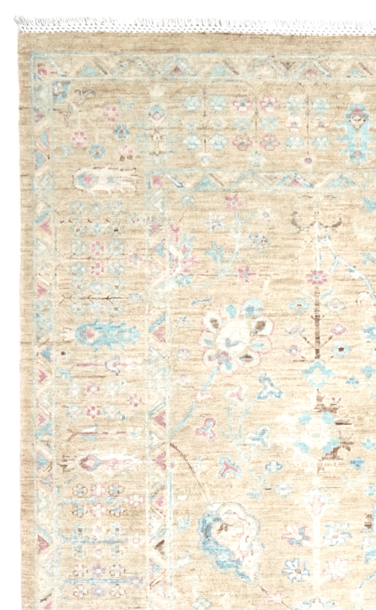 Shahi — Handmade, 170x235 cm, Beige, 100% Cotton | View 3