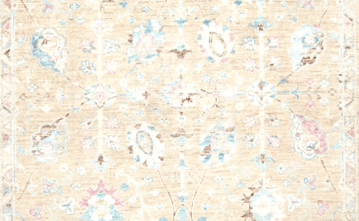 Shahi — Handmade, 170x235 cm, Beige, 100% Cotton | View 4