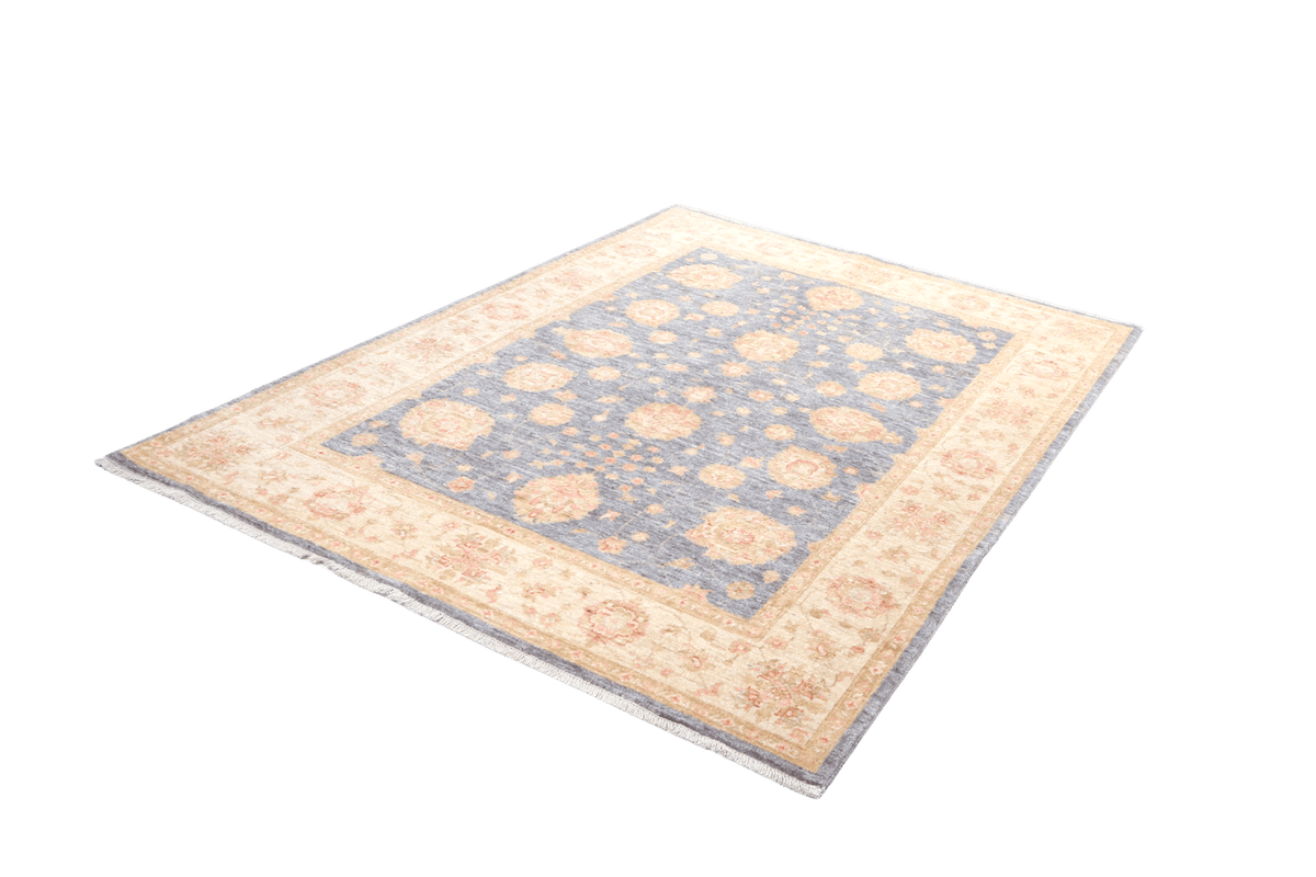 Kaizar — Handmade, 156x199 cm, Blue, 100% Cotton | View 6