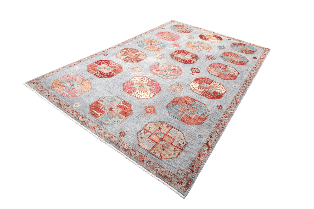 Ariana — Handmade, 170x246 cm, Grey, 100% Cotton | View 6