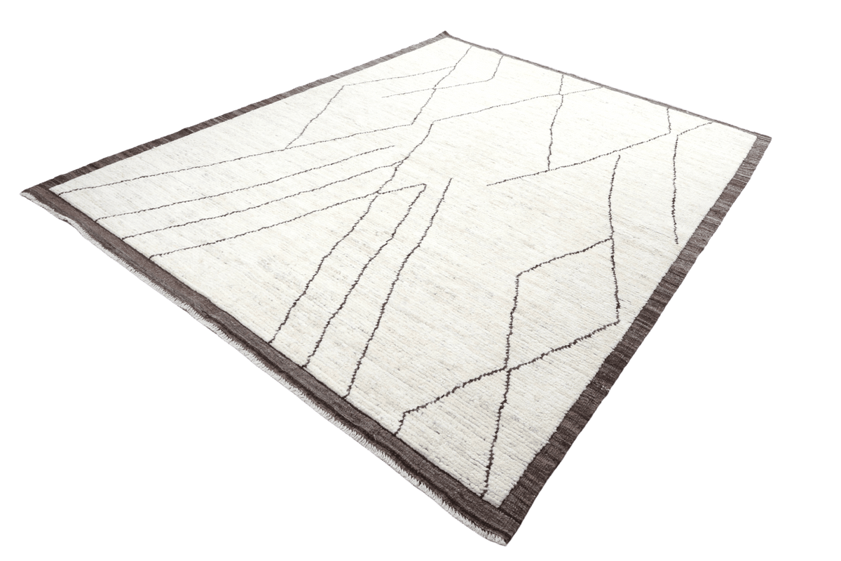 Berber — Handmade, 184x238 cm, Beige, 100% Cotton | View 6