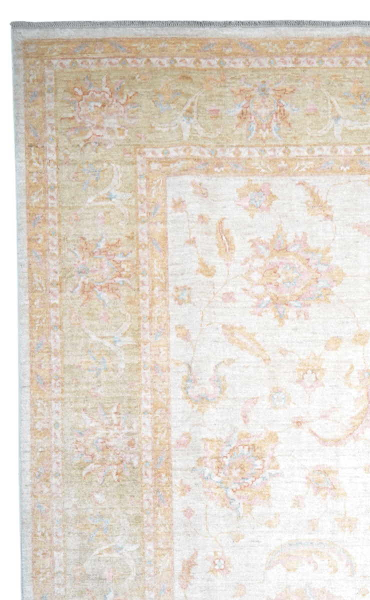 Kaizar — Handmade, 256x347 cm, Beige, 100% Cotton | View 3