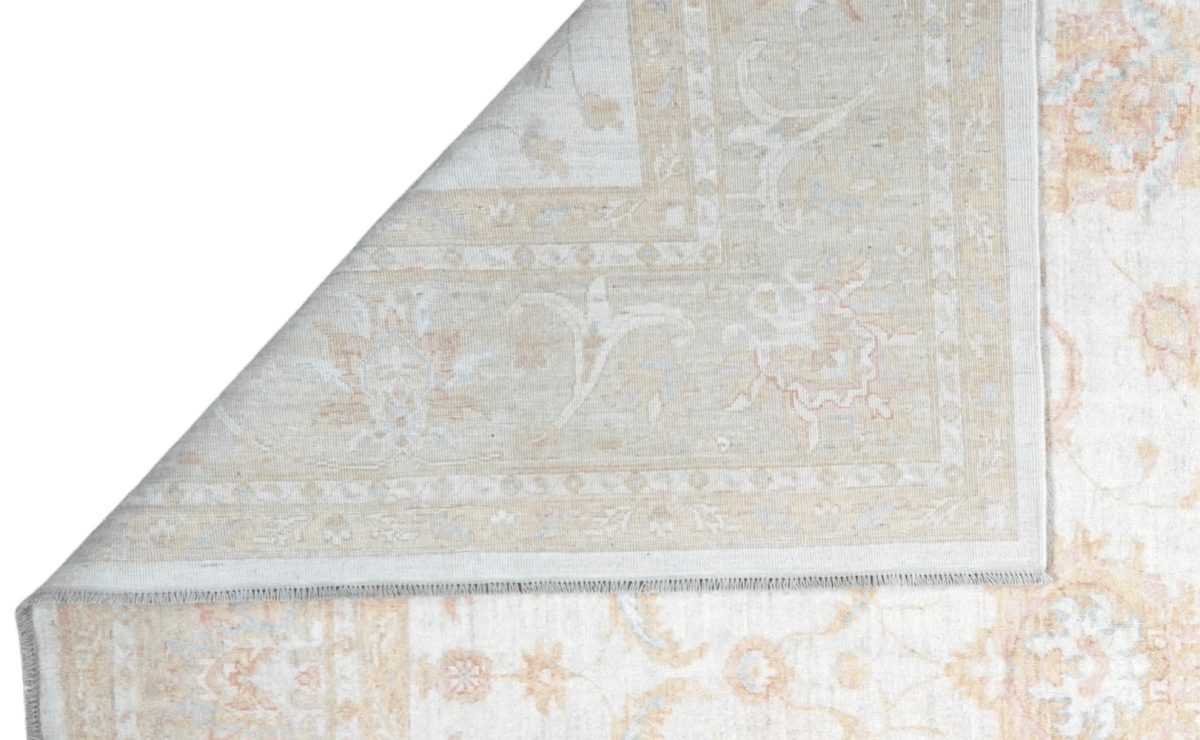 Kaizar — Handmade, 256x347 cm, Beige, 100% Cotton | View 5