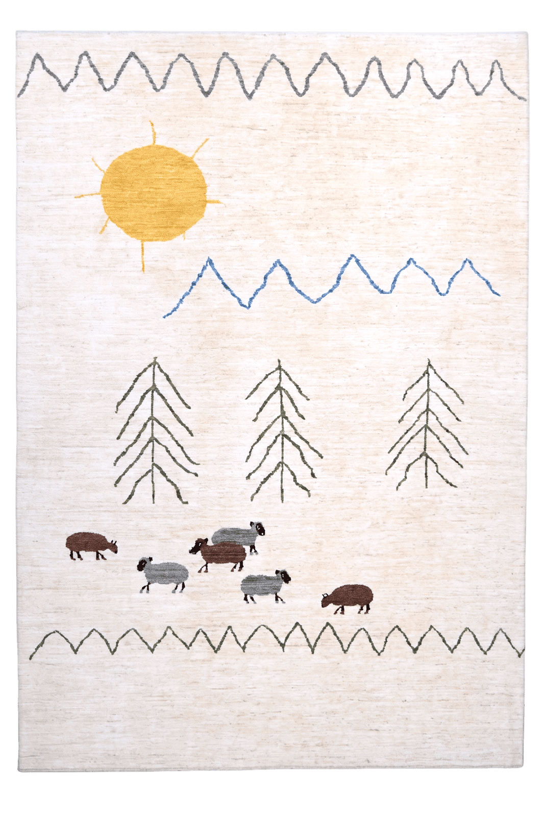Berber — Handmade, 203x295 cm, Beige, 100% Cotton | Main view