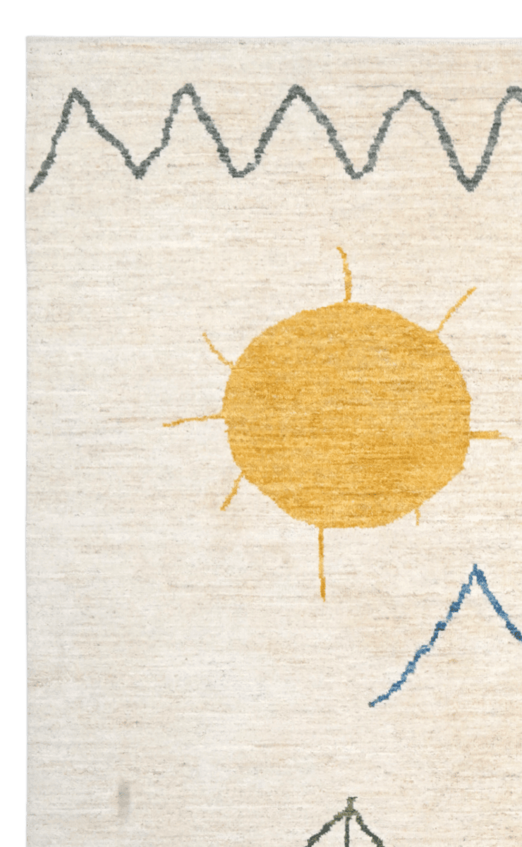 Berber — Handmade, 203x295 cm, Beige, 100% Cotton | View 3