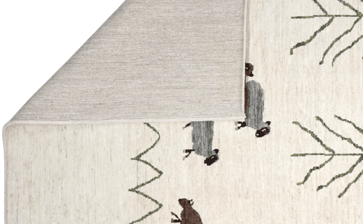 Berber — Handmade, 203x295 cm, Beige, 100% Cotton | View 5
