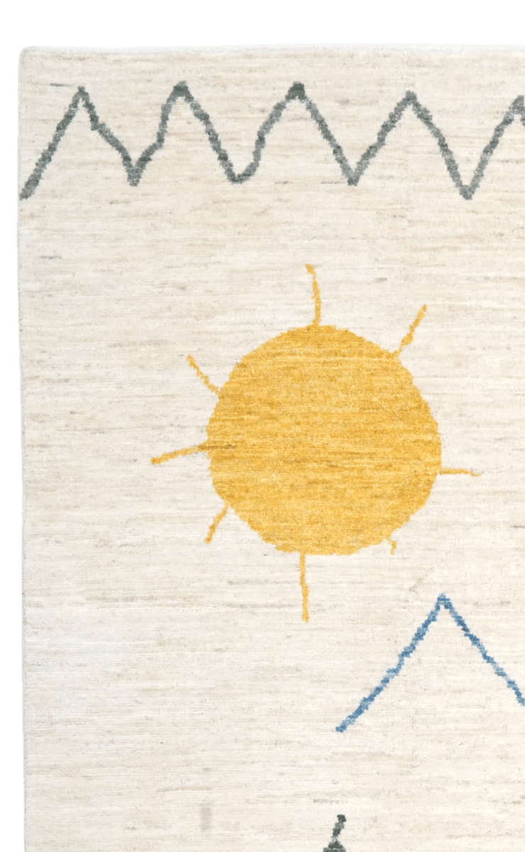 Berber — Handmade, 172x241 cm, Beige, 100% Cotton | View 3