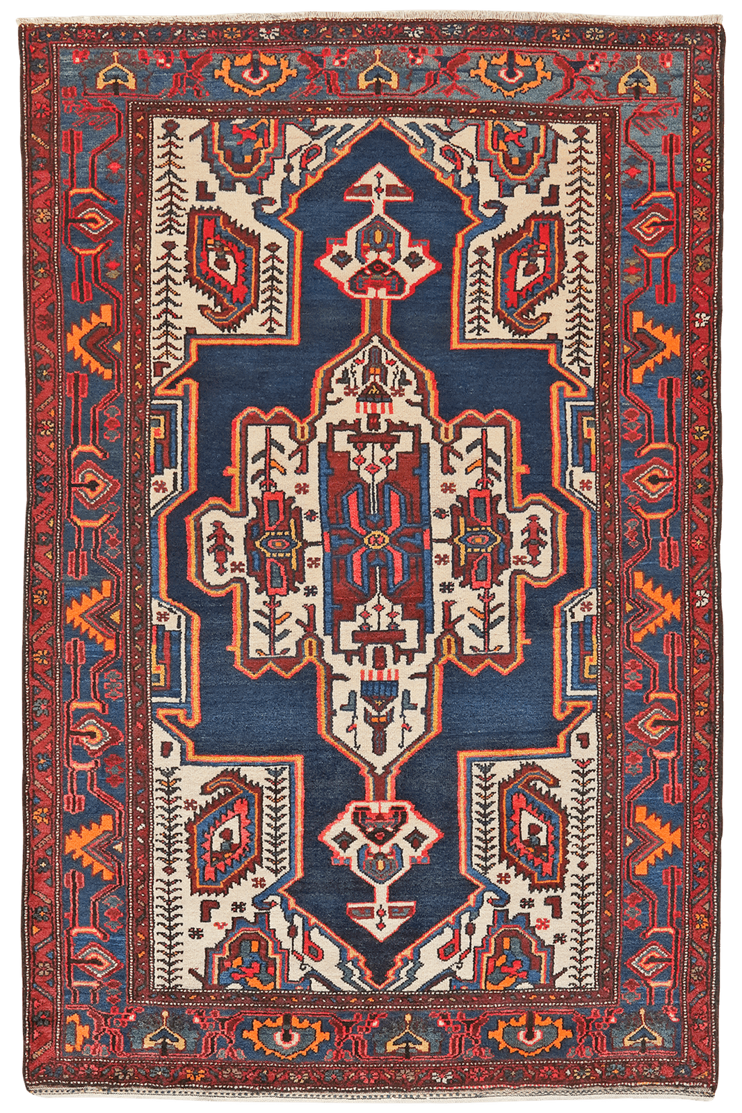 Aghbolagh — Hand-knotted, 131x206 cm, Blue, 100% Virgin Wool | Main view