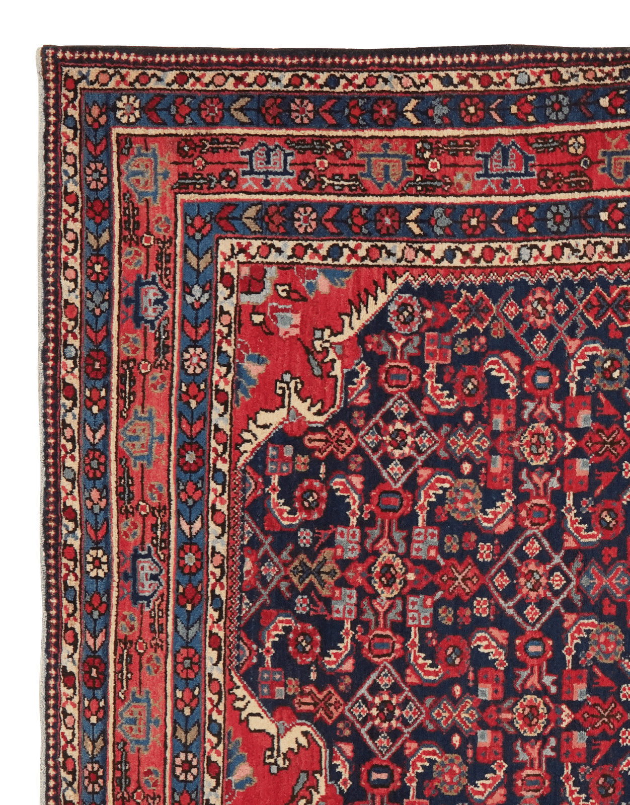 Koutabad — Hand-knotted, 148x206 cm, Blue, 100% Virgin Wool | View 3