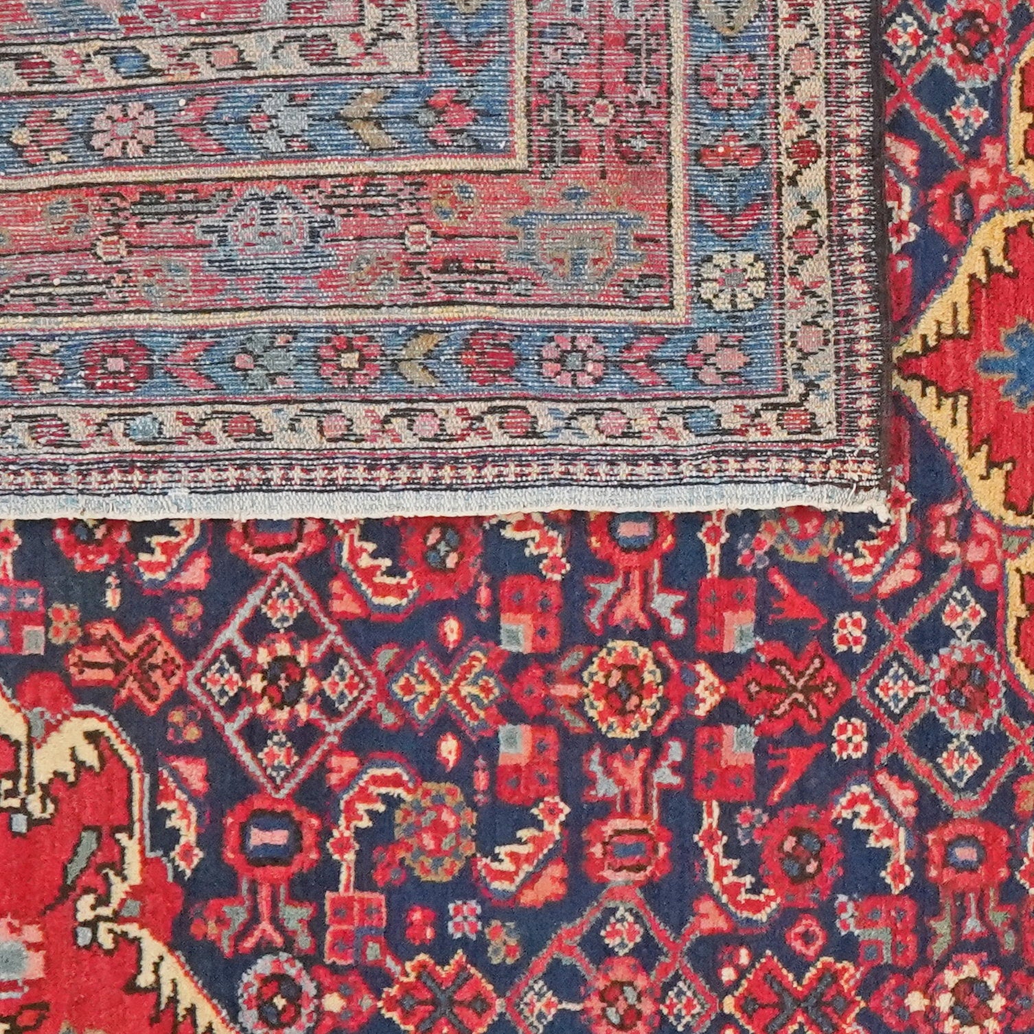 Koutabad — Handgefertigt, 206x148 cm, Rot,blau, 100% Virgin Wool | View 7