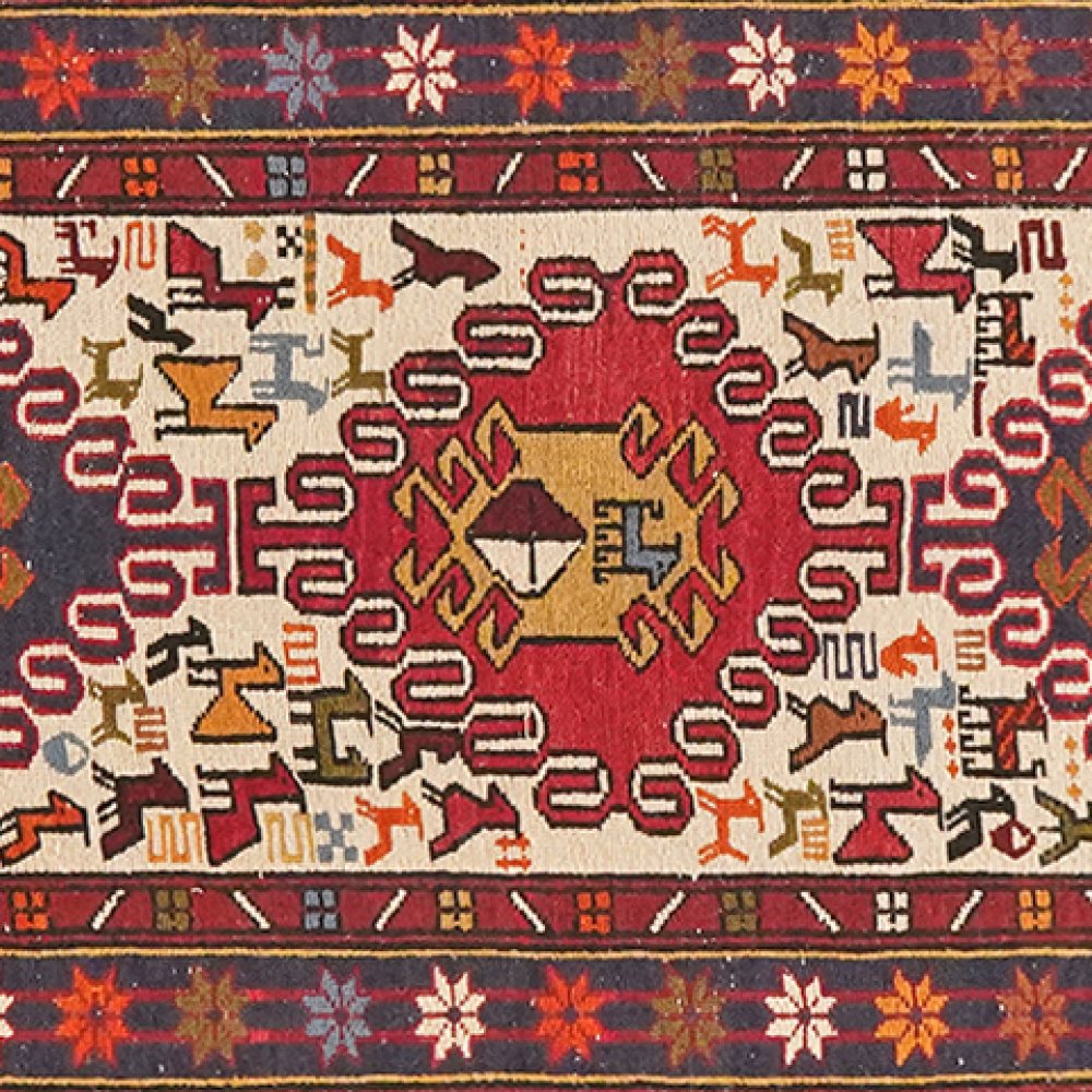 Sumak Shahsavan — Handmade, 74x275 cm, Beige, 100% Virgin Wool | View 4