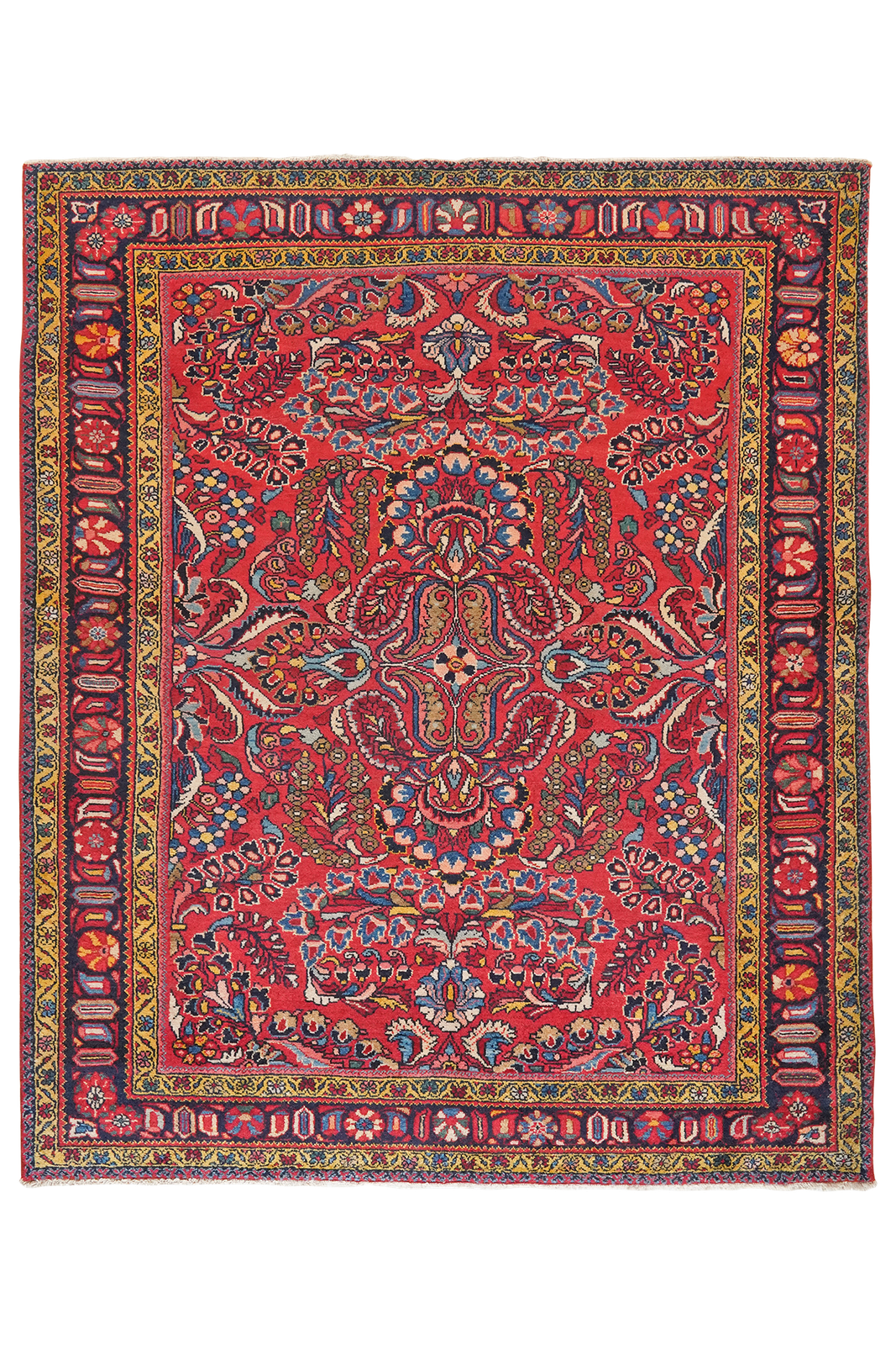Lilian — Hand-knotted, 159x197 cm, Red, 100% Virgin Wool | Main view