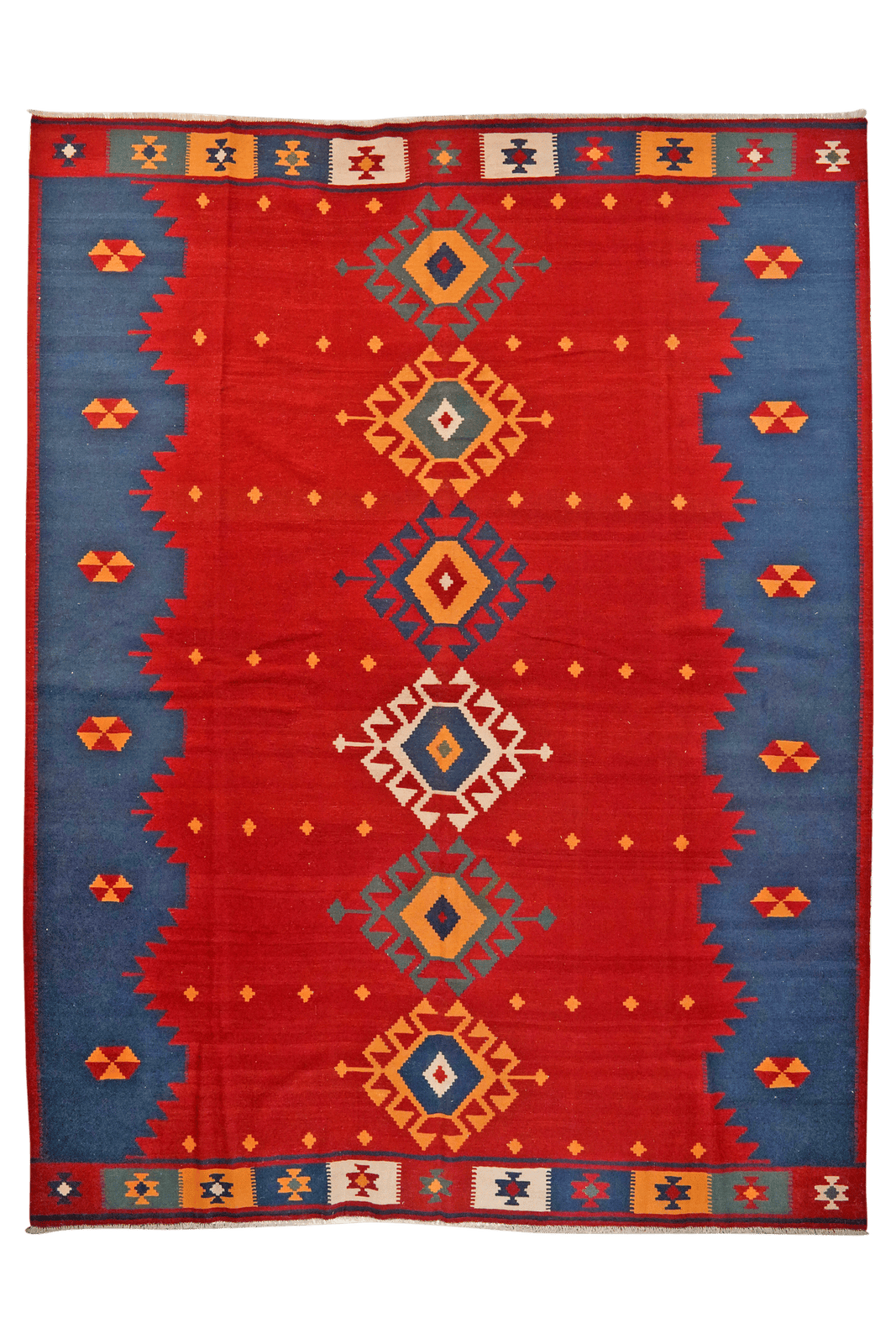 Kelim Gashgai · Tessuto a mano – Rosso, 399x305 cm