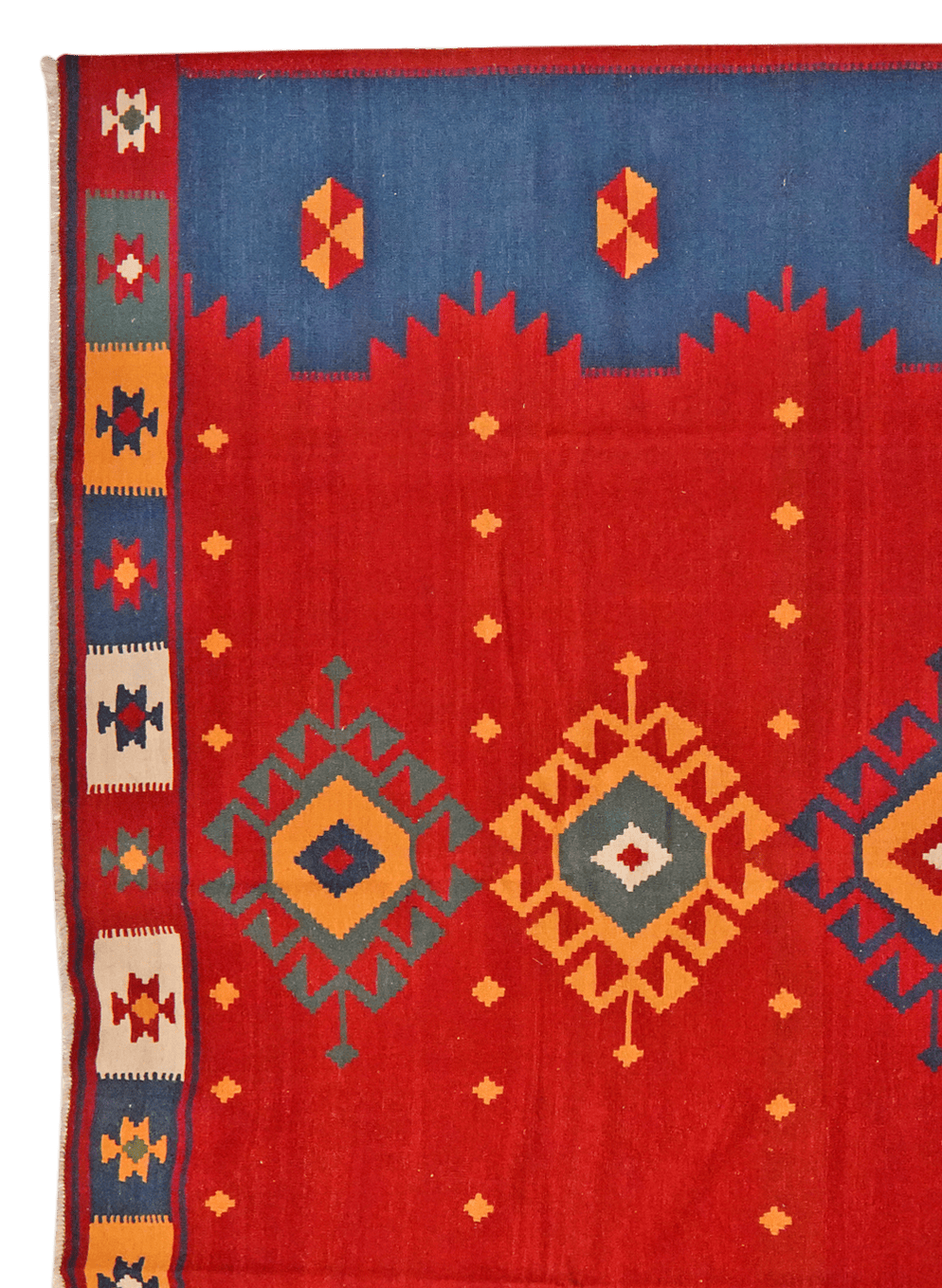 Kelim Gashgai · Tessuto a mano – Rosso, 399x305 cm (4)