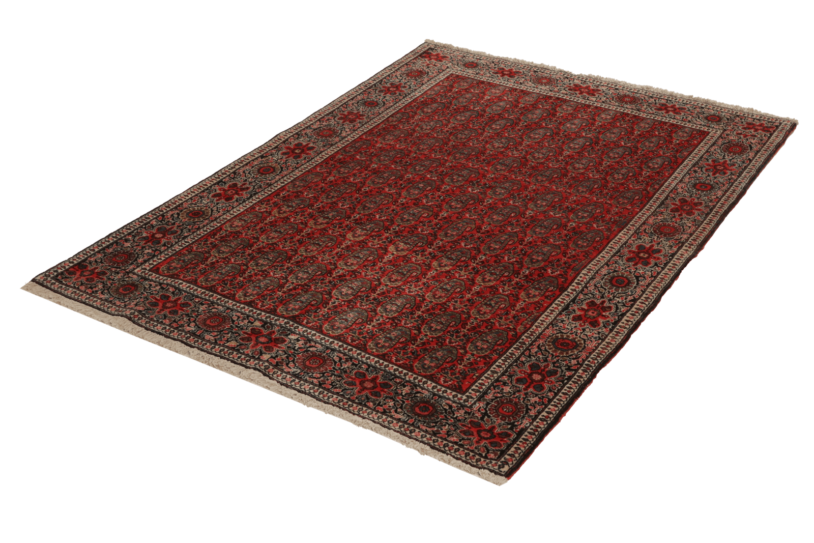 Farahan — Hand-knotted, 105x154 cm, Red, 100% Virgin Wool | View 6