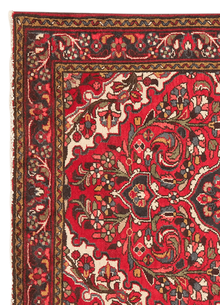 Bourtchalou — Hand-knotted, 110x156 cm, Red, 100% Virgin Wool | View 3