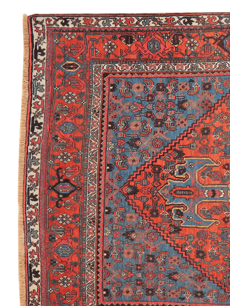 Bidjar — Hand-knotted, 139x232 cm, Red, 100% Virgin Wool | View 3