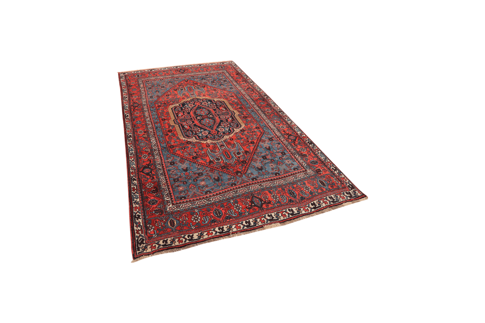 Bidjar — Hand-knotted, 139x232 cm, Red, 100% Virgin Wool | View 5