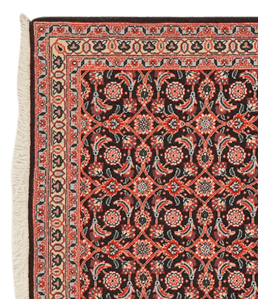 Tabriz 50 Raj — Hand-knotted, 66x197 cm, Blue, 100% Virgin Wool | View 3