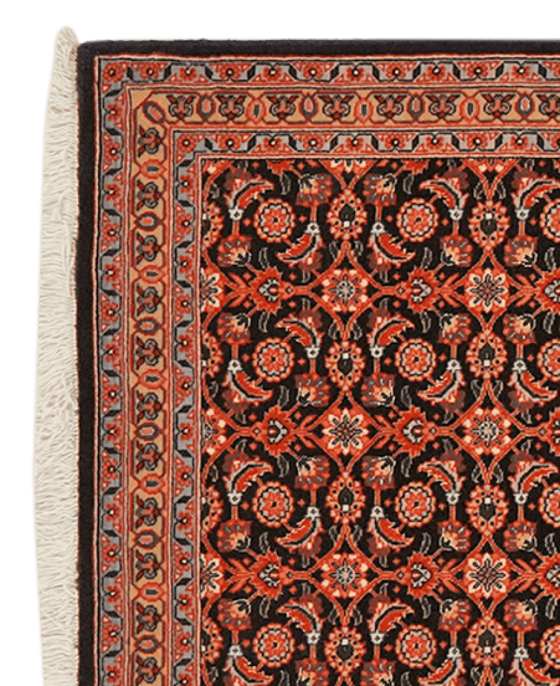 Tabriz 50 Raj — Hand-knotted, 69x195 cm, Blue, 100% Virgin Wool | View 3