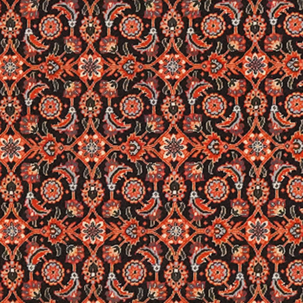 Tabriz 50 Raj — Hand-knotted, 69x195 cm, Blue, 100% Virgin Wool | View 4