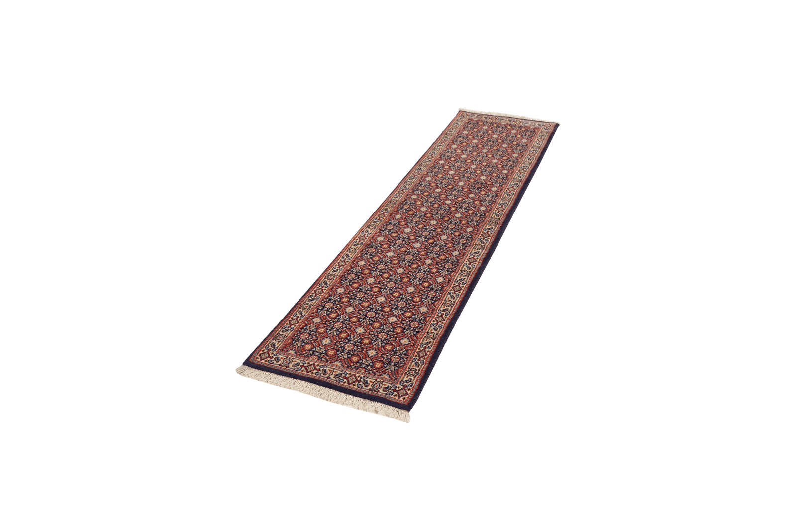 Moud Mahi — Hand-knotted, 48x199 cm, Blue, 100% Virgin Wool | View 5