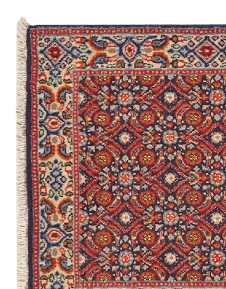 Moud Mahi — Hand-knotted, 56x197 cm, Blue, 100% Virgin Wool | View 3