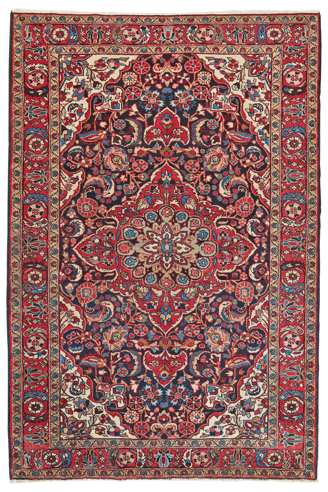 Bourtchalou — Hand-knotted, 138x209 cm, Blue, 100% Virgin Wool | Main view