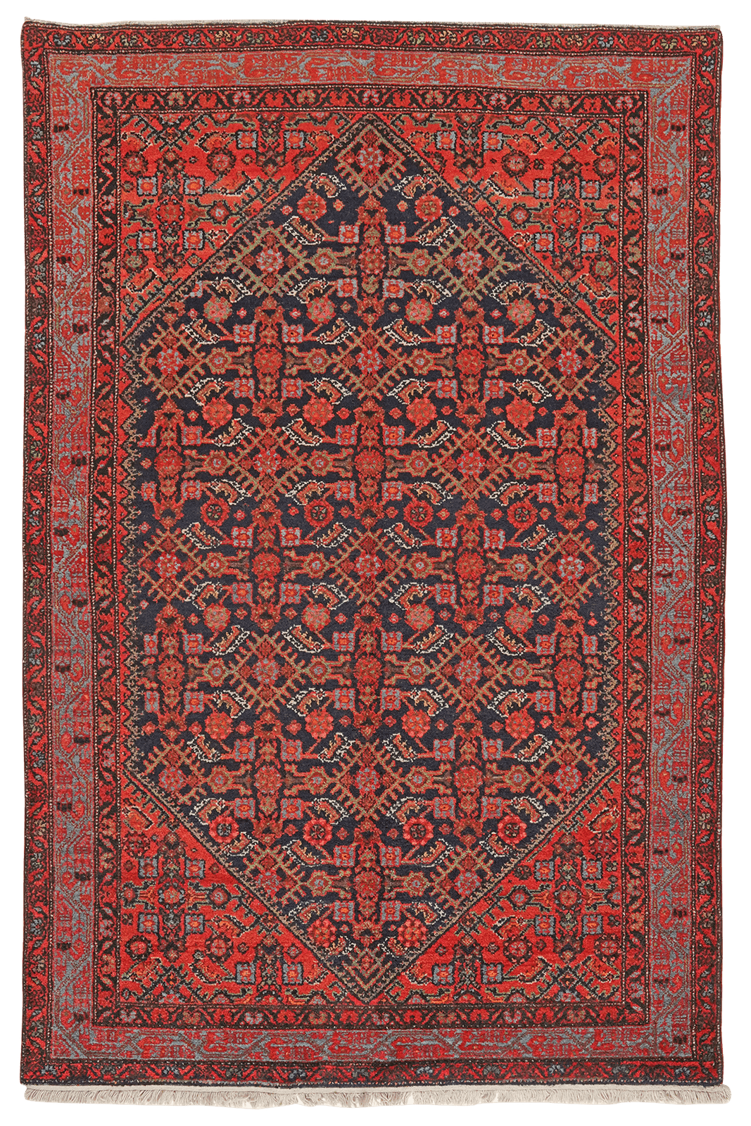Oshvand — Hand-knotted, 133x203 cm, Blue, 100% Virgin Wool | Main view