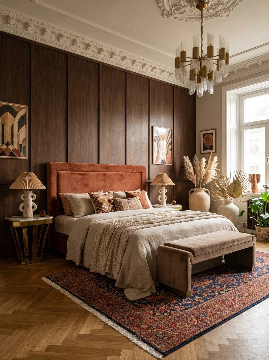 Ekbatan — Handgefertigt, 293x197 cm, Rot, 100% Virgin Wool | Back view