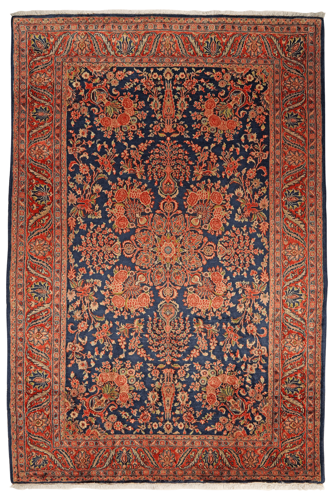 Ekbatan — Hand-knotted, 197x293 cm, Blue, 100% Virgin Wool | Main view