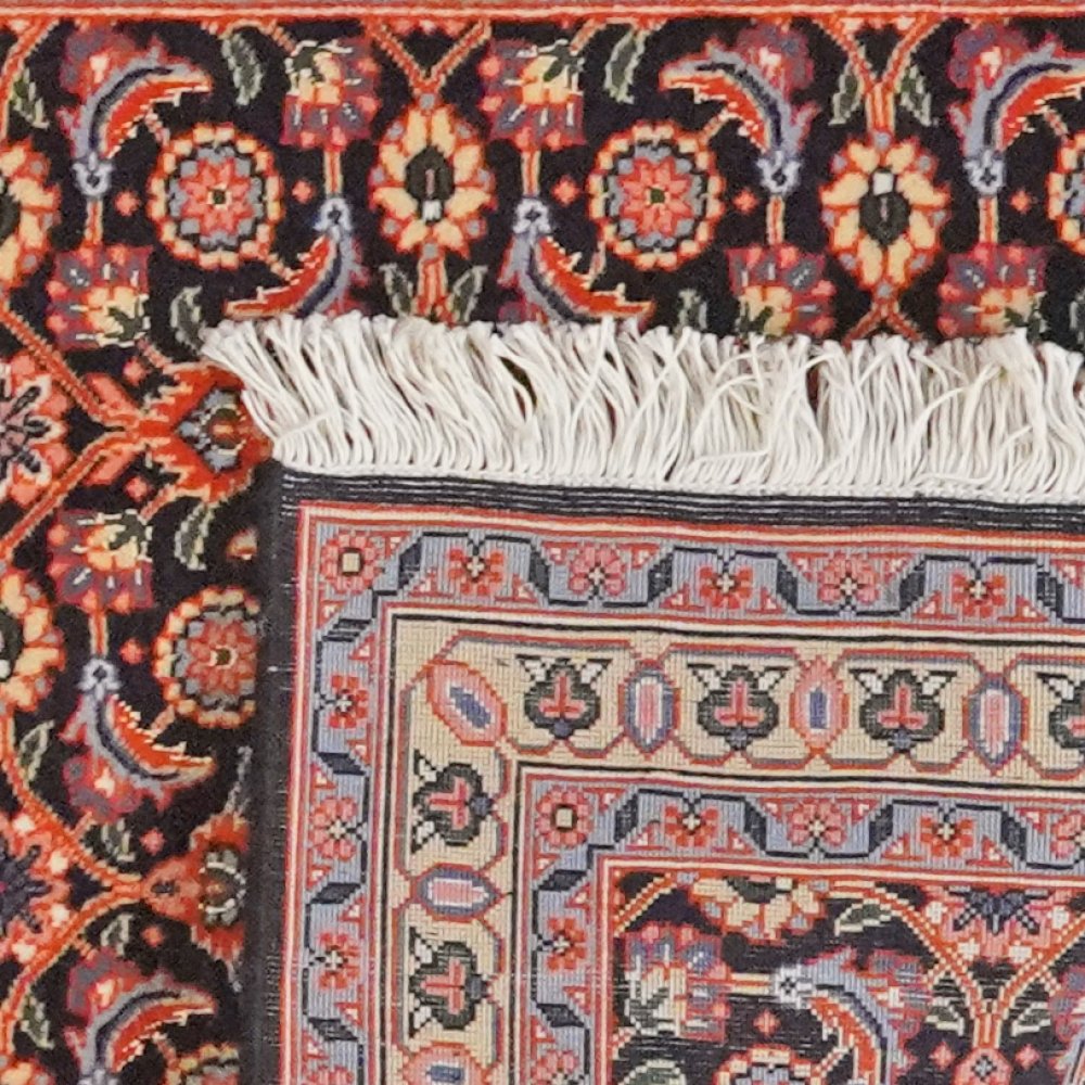 Tabriz 50 Raj — Hand-knotted, 65x197 cm, Blue, 100% Virgin Wool | View 6