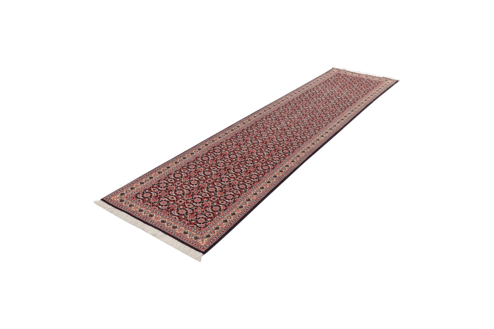 Tabriz 50 Raj — Hand-knotted, 71x289 cm, Black, 100% Virgin Wool | View 5