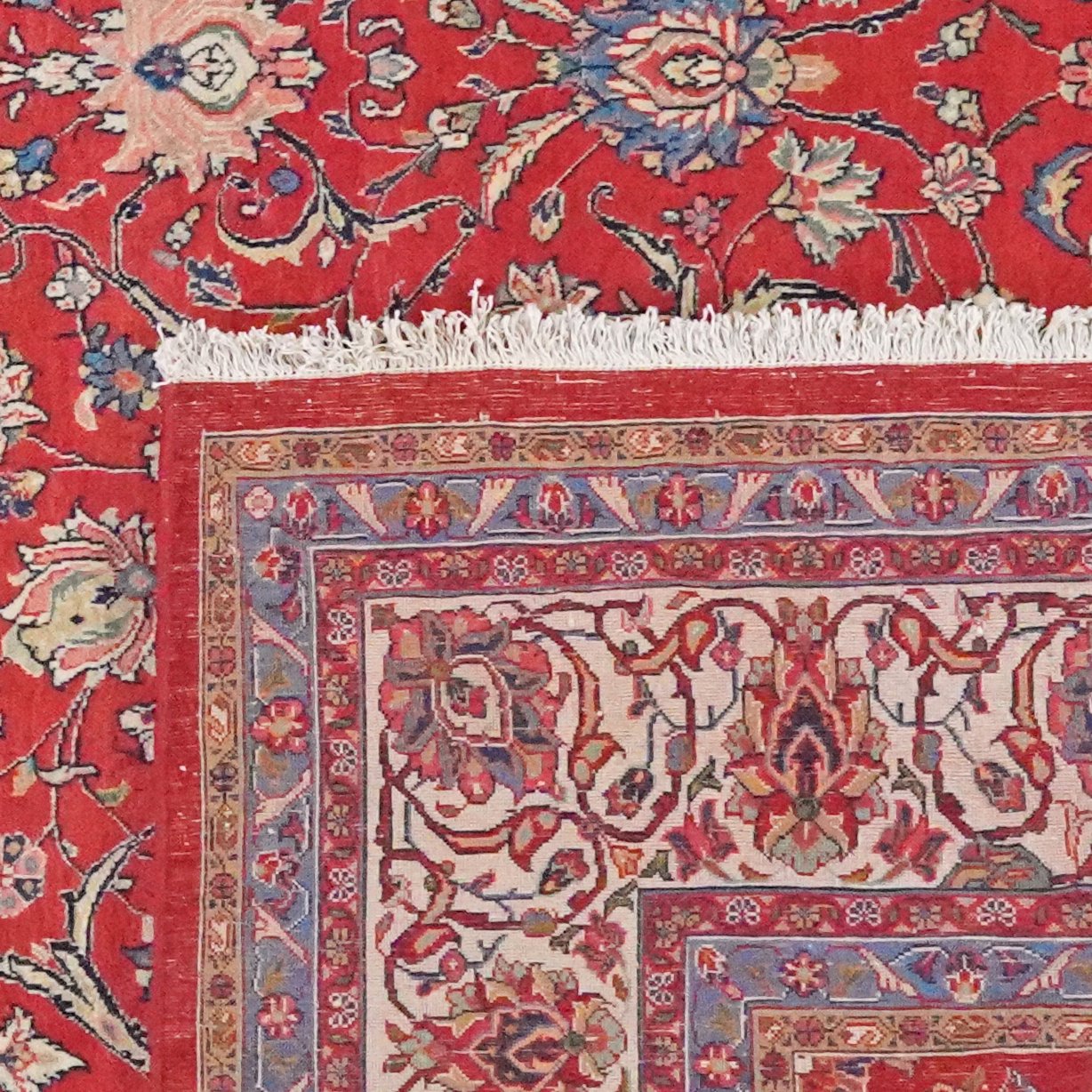 Sarough — Hand-knotted, 277x374 cm, Red, 100% Virgin Wool | View 6