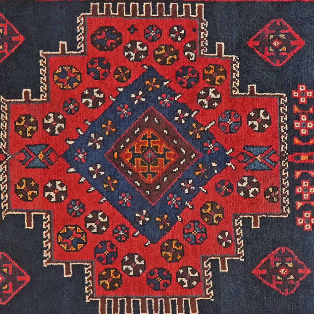 Afshar — Handgefertigt, 225x127 cm, Beige, 100% Virgin Wool | View 5