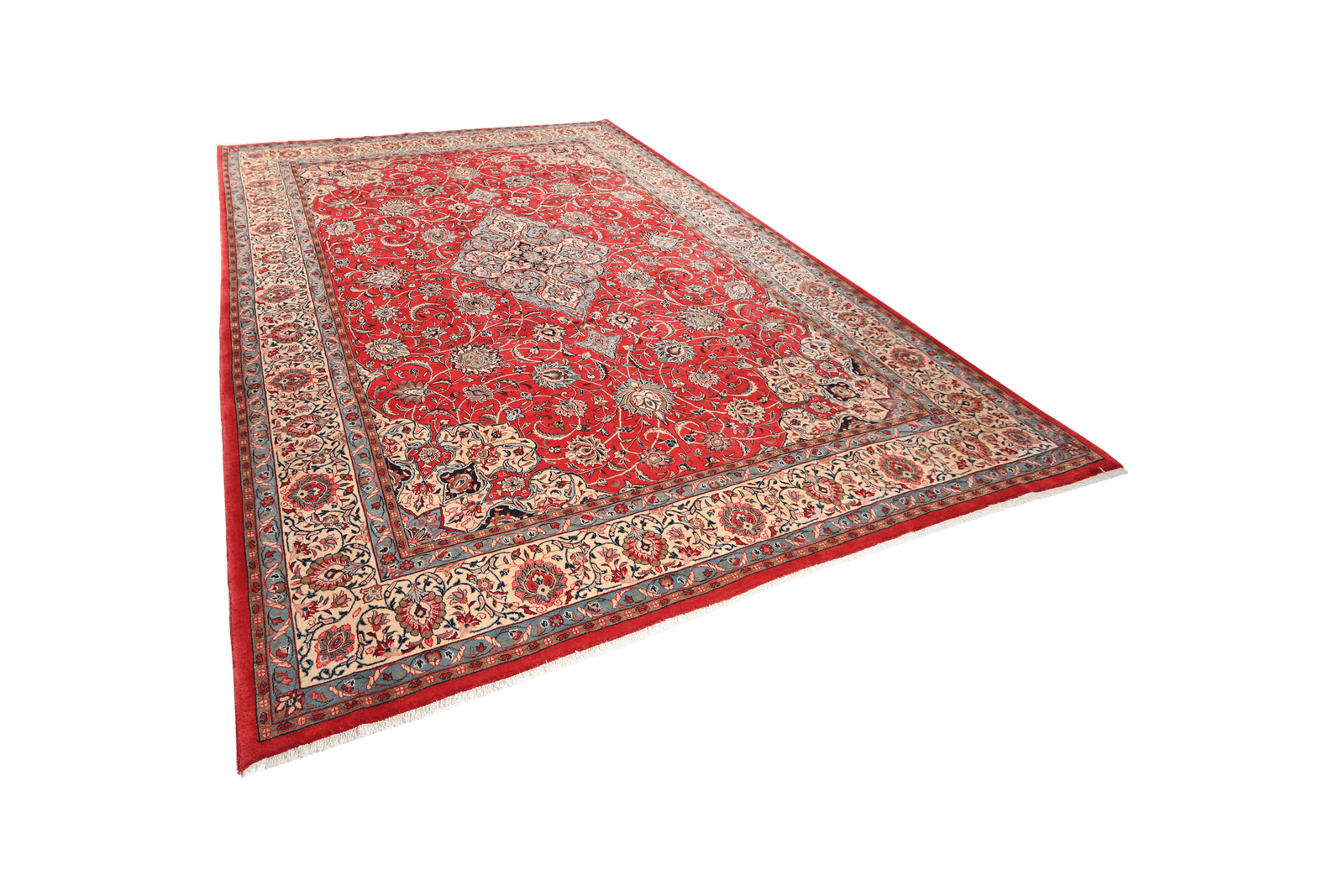 Sarough — Hand-knotted, 275x368 cm, Red, 100% Virgin Wool | View 5