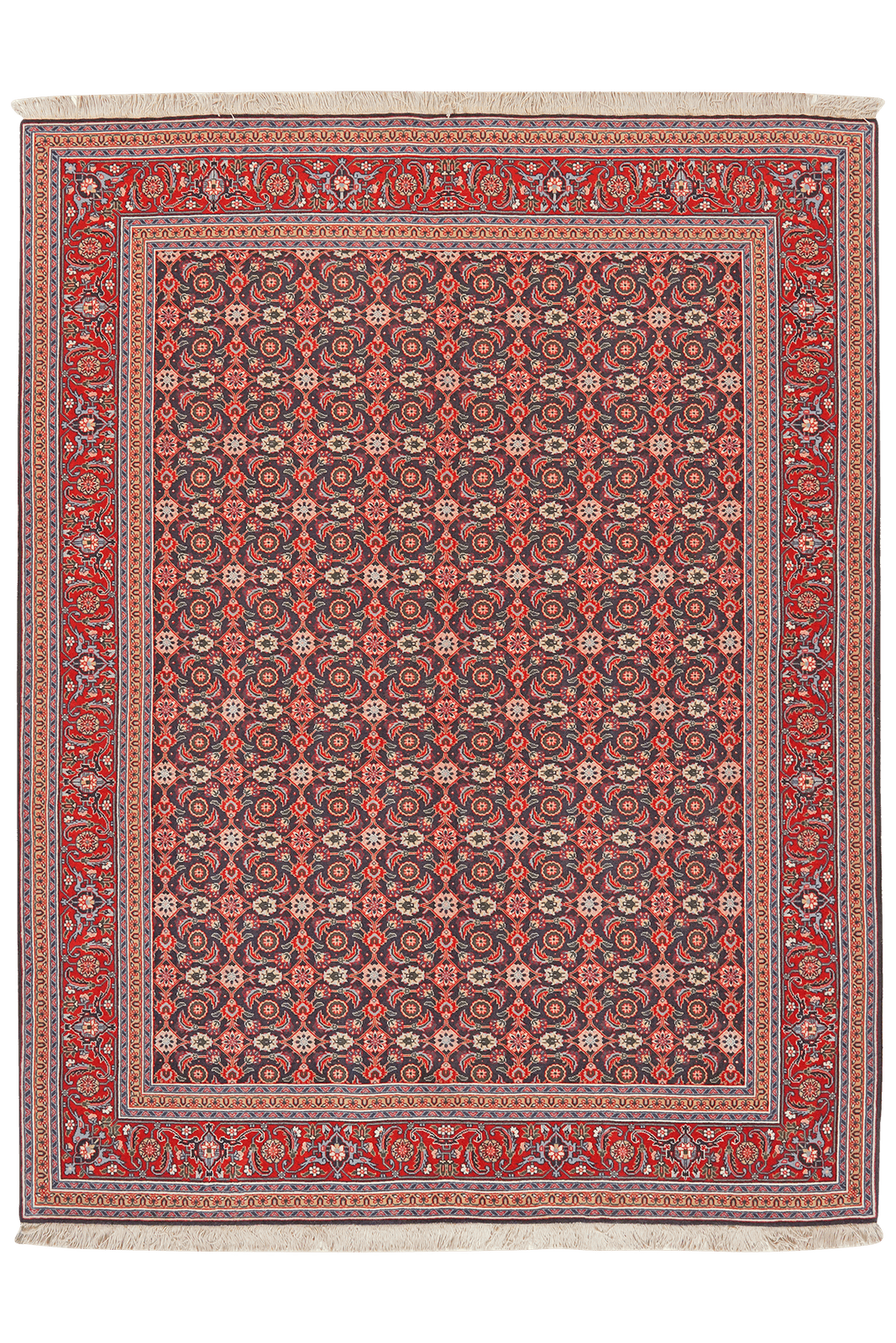 Tabriz 50 Raj — Hand-knotted, 147x190 cm, Blue, 100% Virgin Wool | Main view
