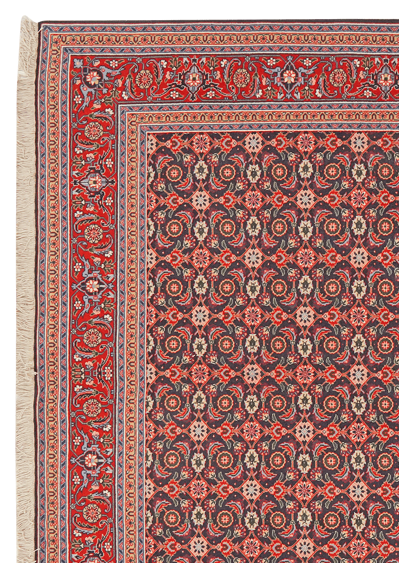 Tabriz 50 Raj — Hand-knotted, 147x190 cm, Blue, 100% Virgin Wool | View 3