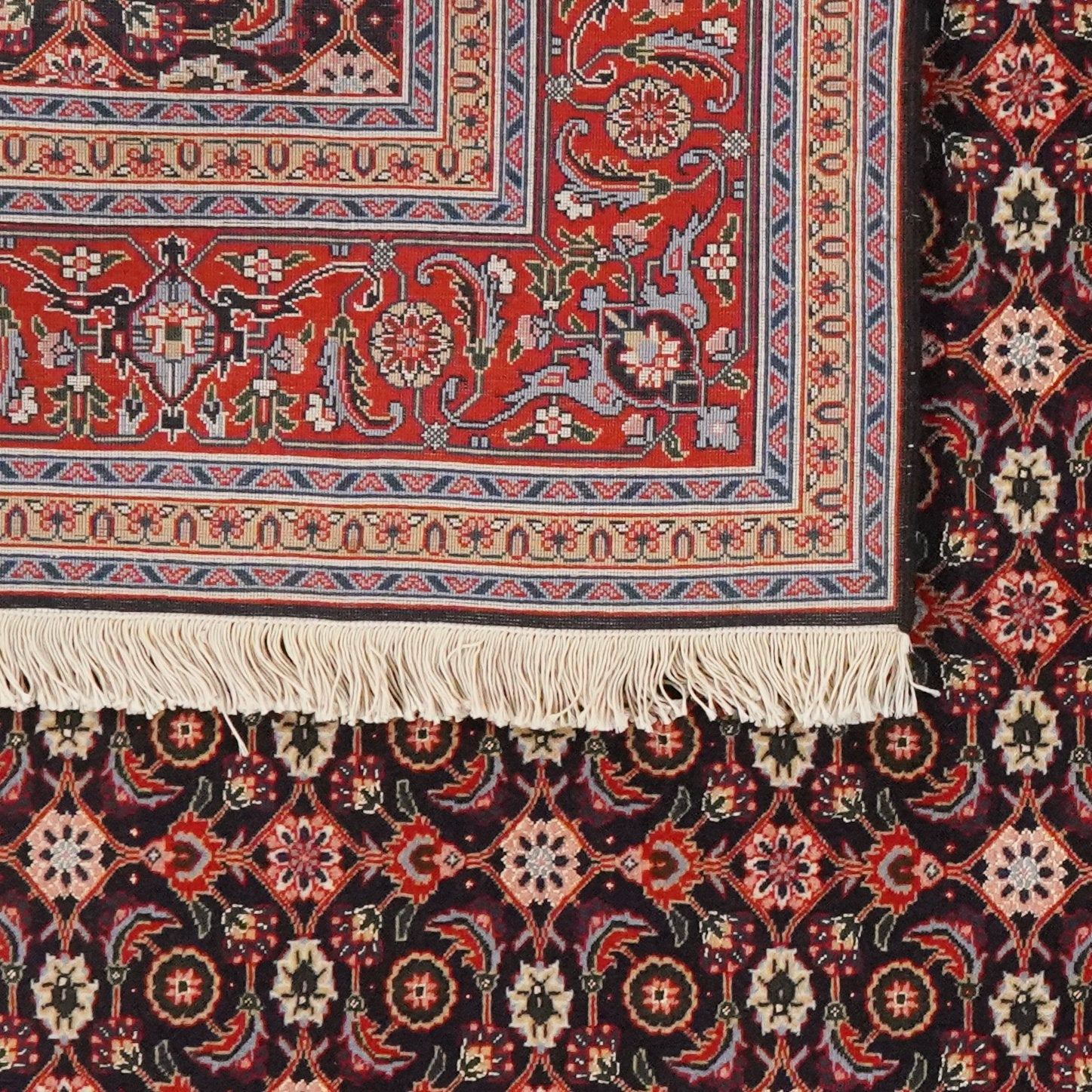 Tabriz 50 Raj — Hand-knotted, 147x190 cm, Blue, 100% Virgin Wool | View 6