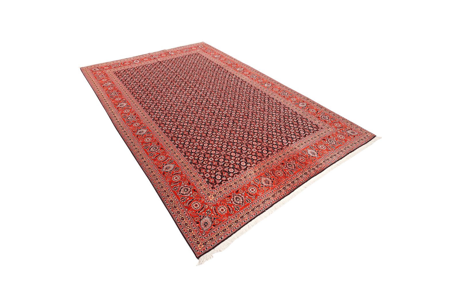 Tabriz 50 Raj — Hand-knotted, 199x294 cm, Orange, 100% Virgin Wool | View 5