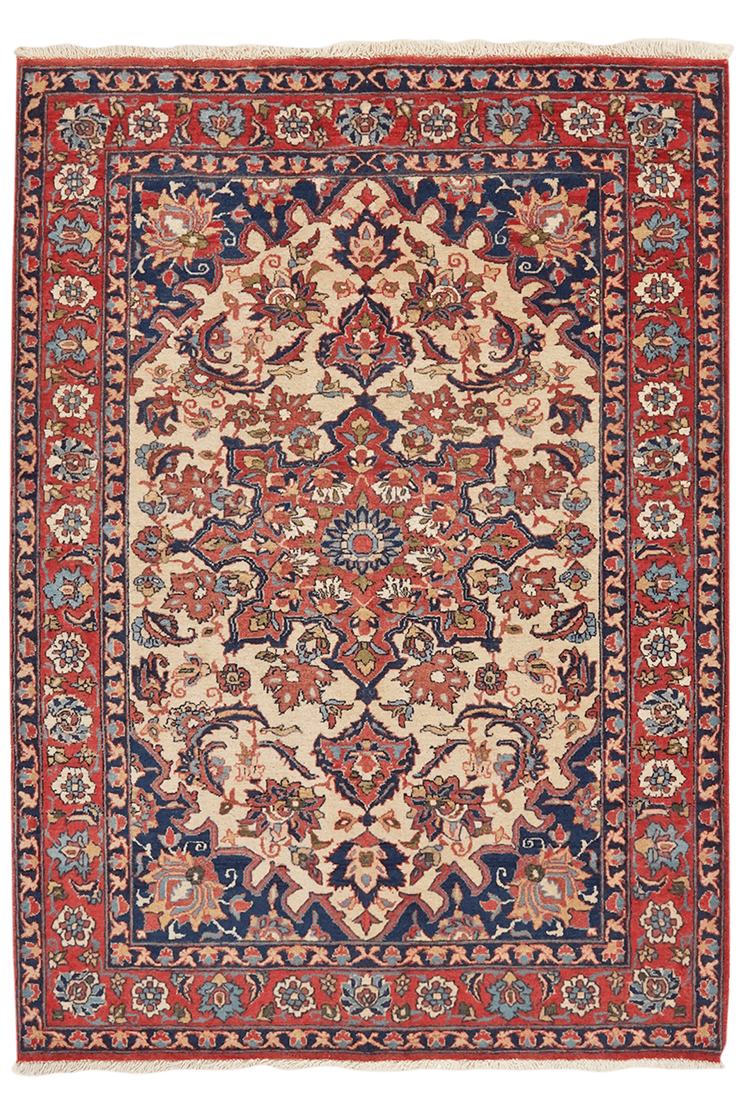 Isfahan — Hand-knotted, 103x145 cm, Beige, 100% Virgin Wool | Main view