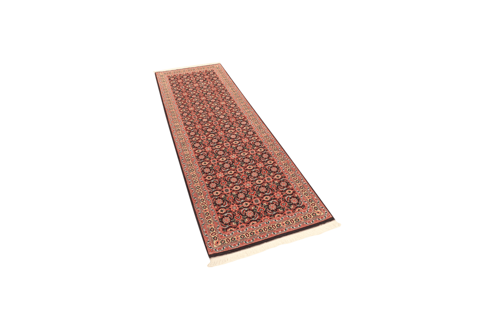 Tabriz 50 Raj — Hand-knotted, 67x199 cm, Blue, 100% Virgin Wool | View 5