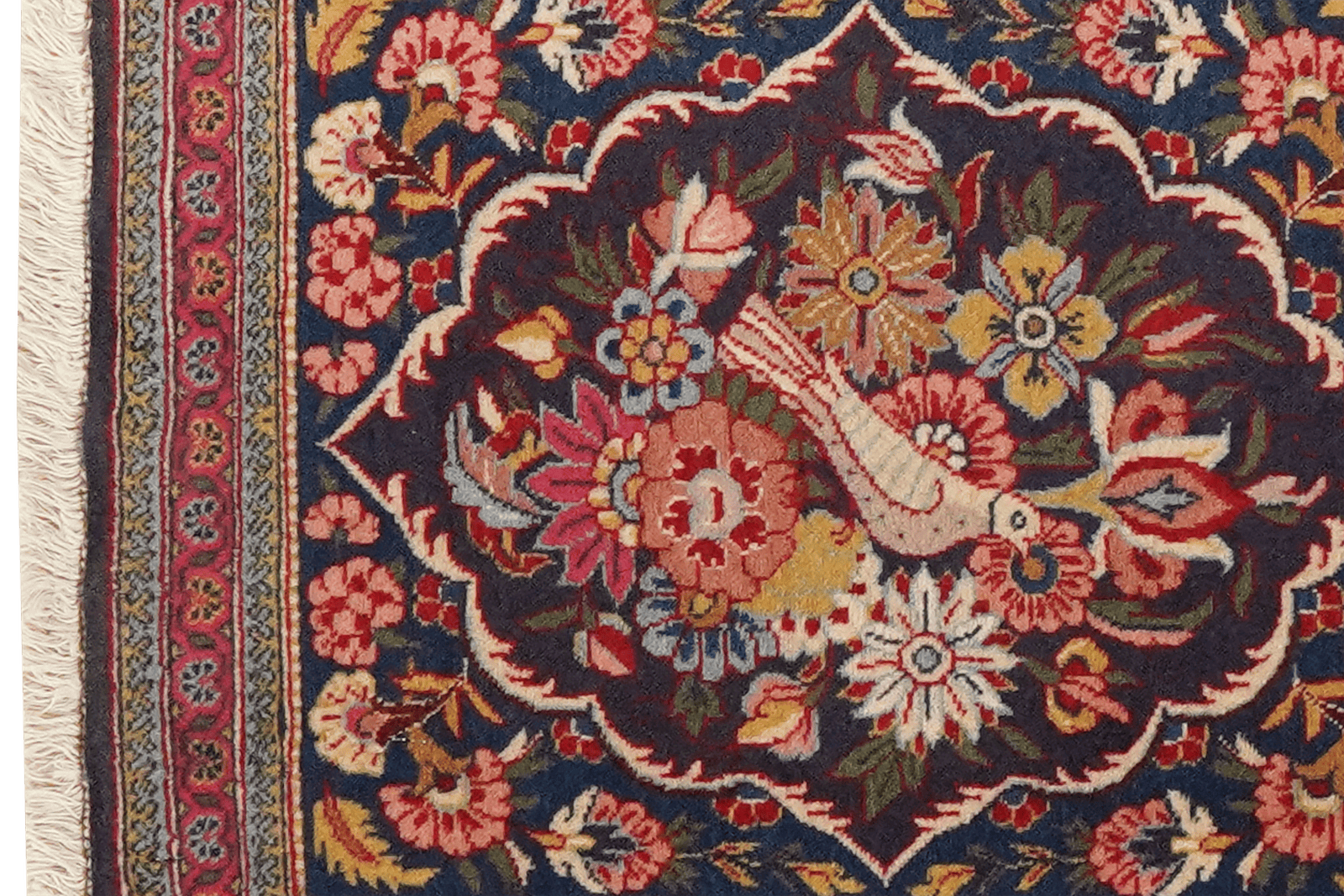 Kashan — Hand-knotted, 44x50 cm, Blue, 100% Virgin Wool | View 3