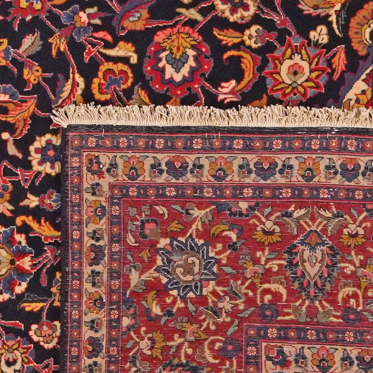 Sarough — Hand-knotted, 296x384 cm, Blue, 100% Virgin Wool | View 6