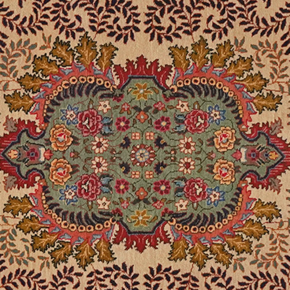 Tabriz Old — Hand-knotted, 64x81 cm, Beige, 100% Virgin Wool | View 4