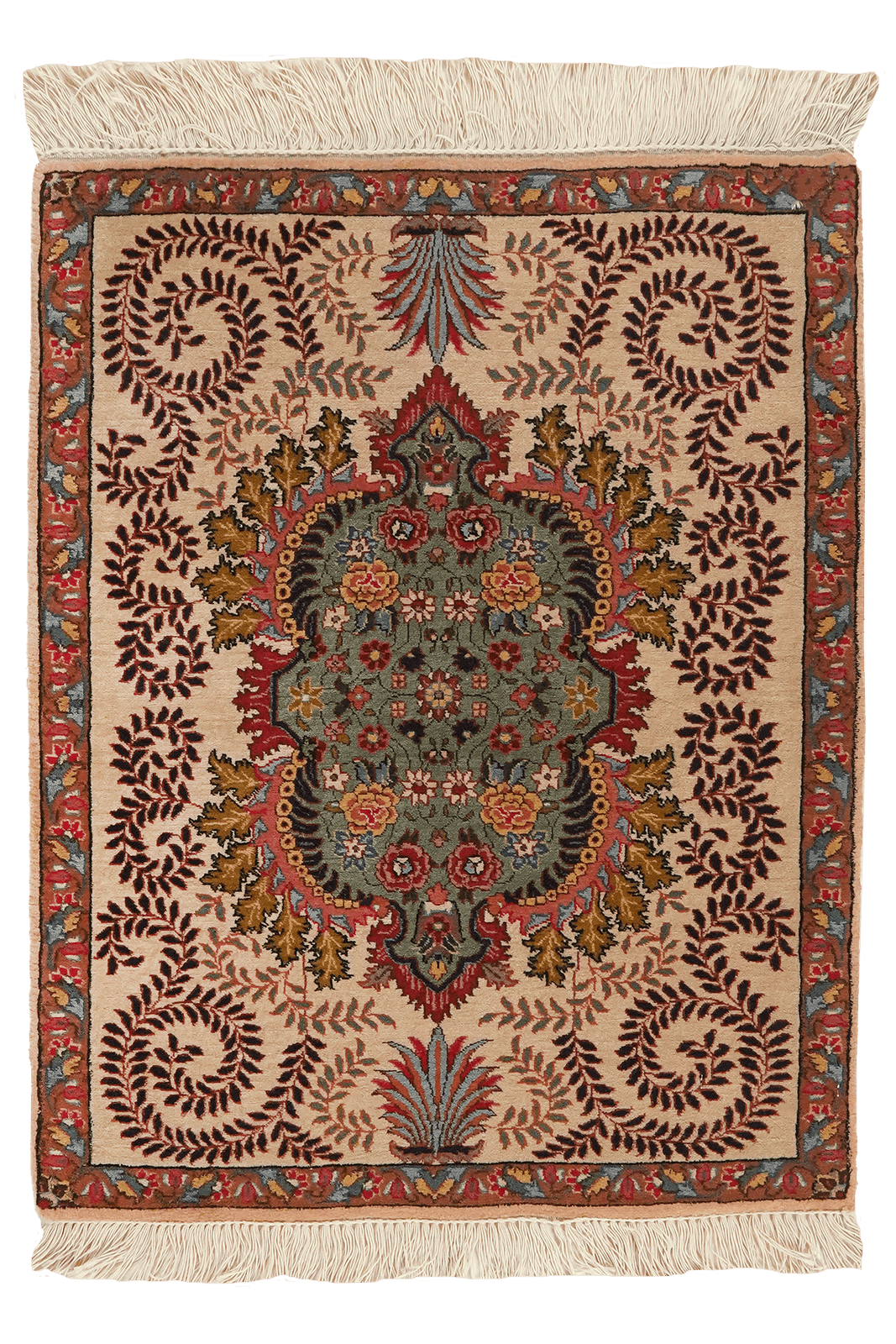 Tabriz Old — Hand-knotted, 64x81 cm, Beige, 100% Virgin Wool | Main view