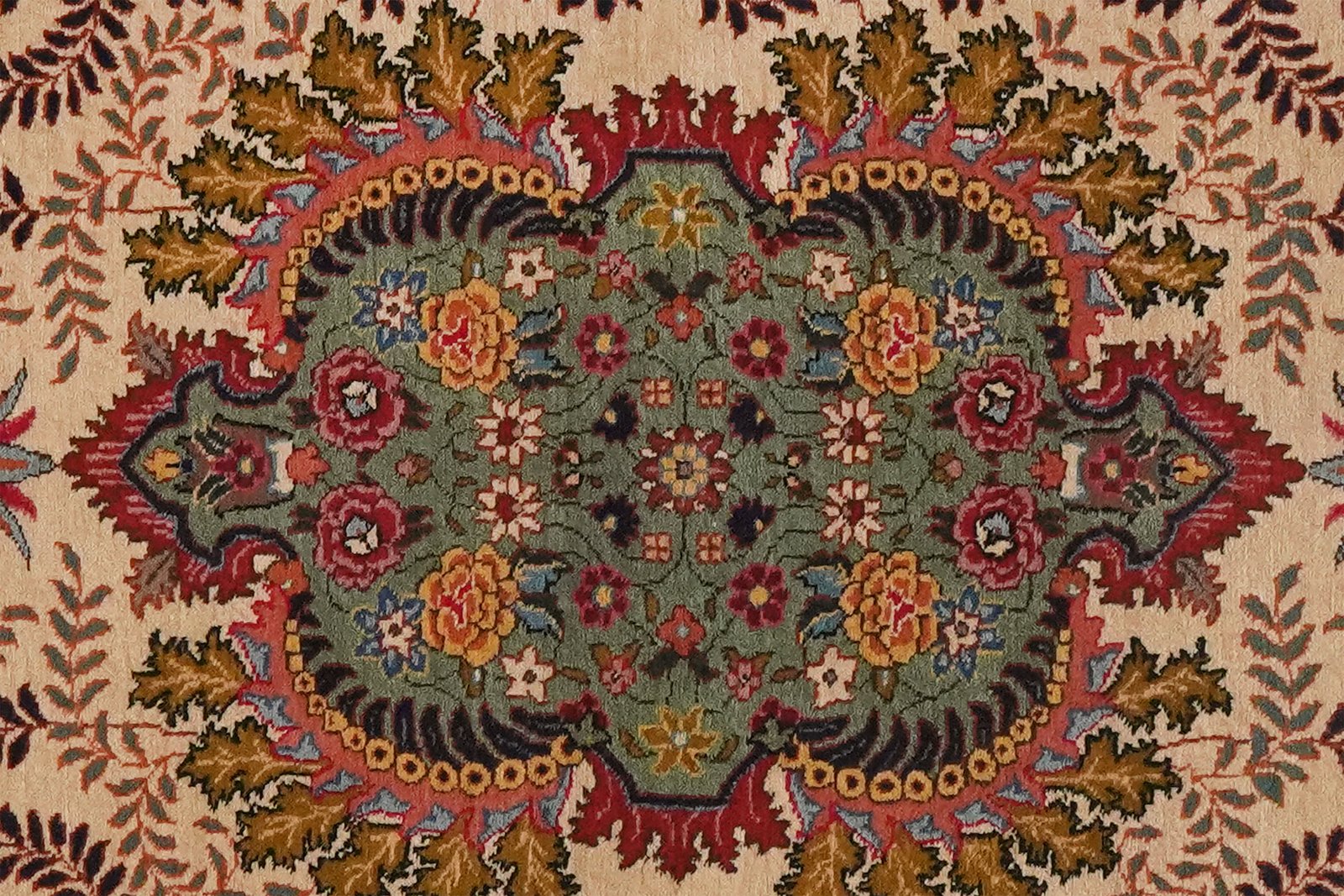 Tabriz Old — Hand-knotted, 64x81 cm, Beige, 100% Virgin Wool | View 4