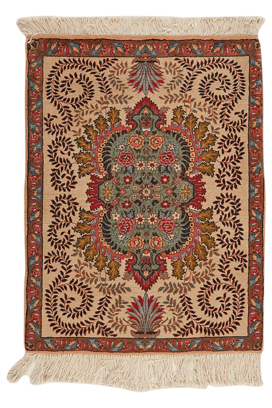 Tabriz Old — Hand-knotted, 63x81 cm, Beige, 100% Virgin Wool | Main view