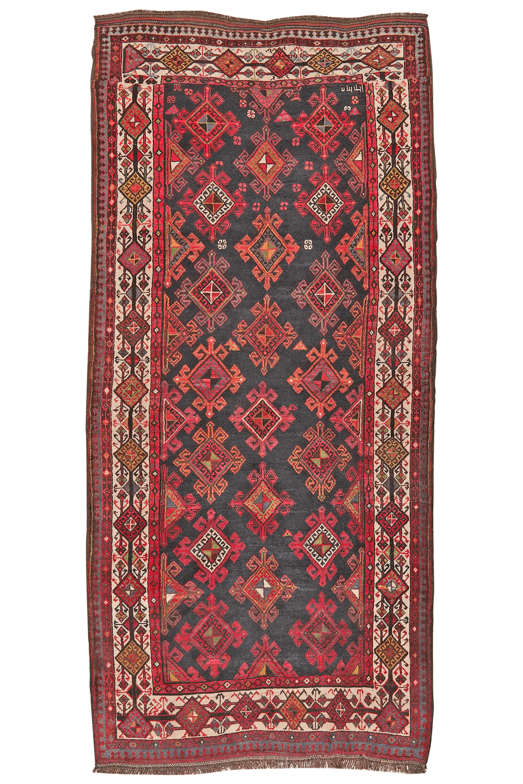 Veramin — Hand-knotted, 166x350 cm, Black, 100% Virgin Wool | Main view